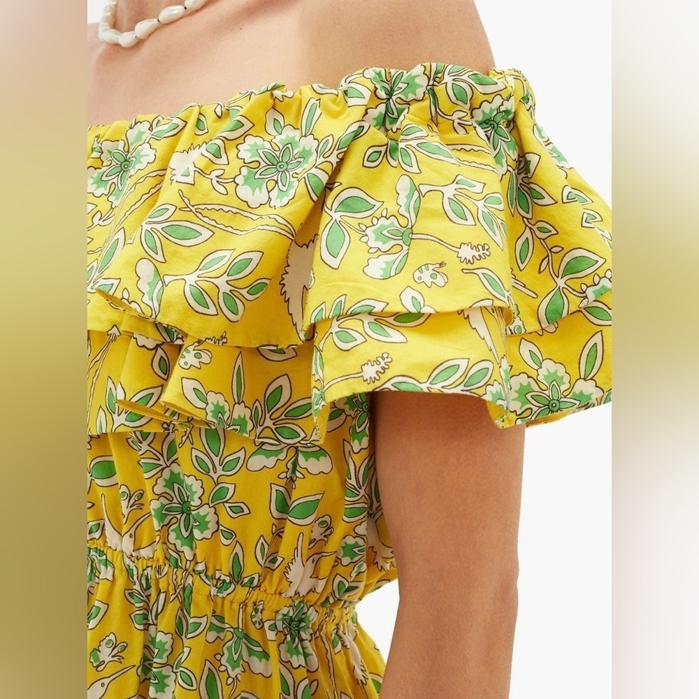 RHODE Dotty Floral Ruffle Mini Dress 🌻 XS - Picture 4 of 16
